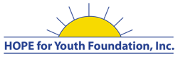 HOPE for Youth Logo. Yellow sun with rays.