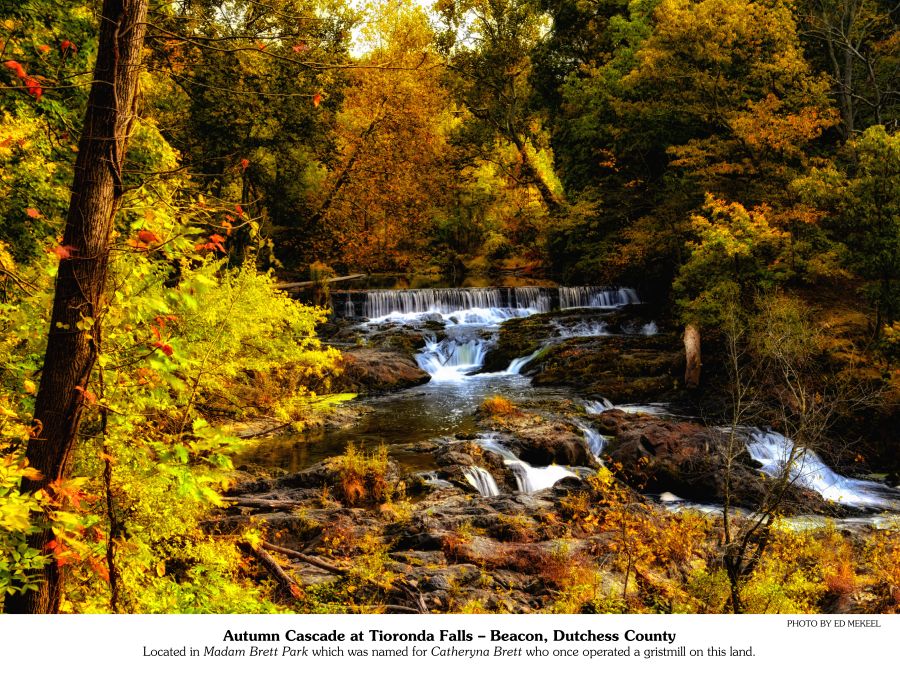 HOPE for Youth Calendar October - Autumn Cascade at Tioronda Falls.
